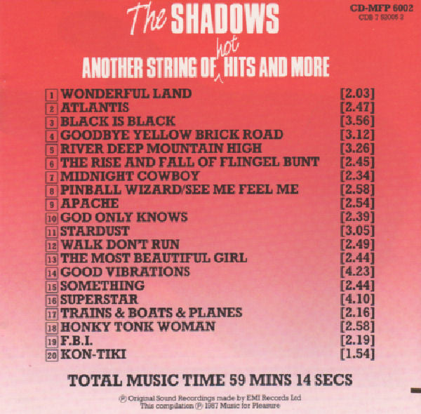 The Shadows : Another String Of Hot Hits And More (CD, Comp, RE)