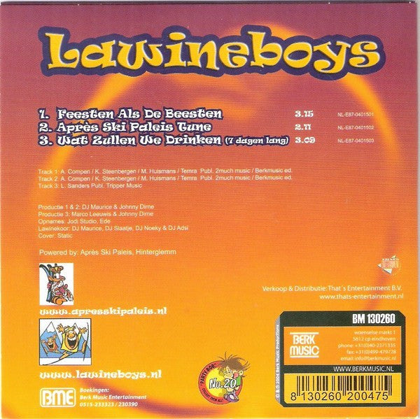 Lawineboys : Feesten Als De Beesten (CD, Single)