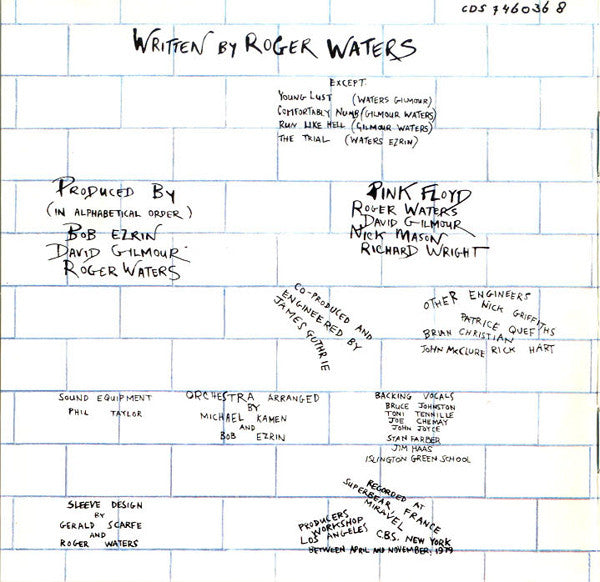 Pink Floyd : The Wall (2xCD, Album, RE, Fat)