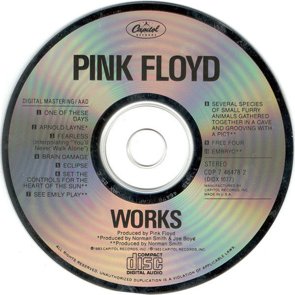 Pink Floyd : Works (CD, Comp, Cap)