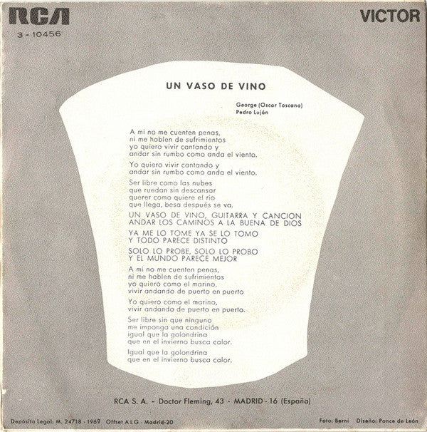 Henry Stephen : Un Vaso De Vino / Stella (7")