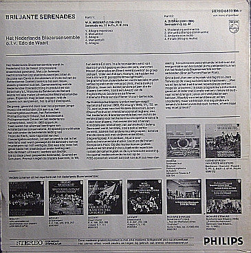 Nederlands Blazers Ensemble • Antonín Dvořák • Wolfgang Amadeus Mozart : Briljante Serenades: Het Nederlands Blazers Ensemble Speelt Dvořák En Mozart (LP, Comp)