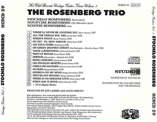 Stochelo Rosenberg, Nous'che Rosenberg, Nonnie Rosenberg, The Rosenberg Trio : Seresta (CD, Album, RE)