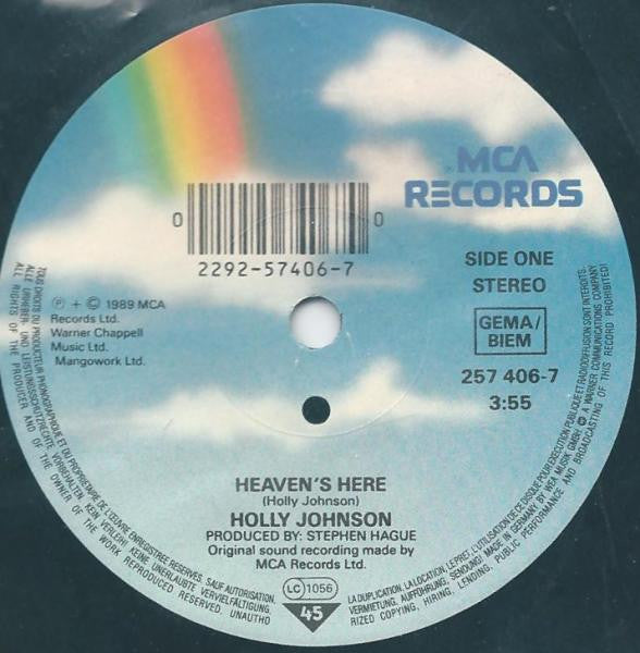 Holly Johnson : Heaven's Here (7", Single)