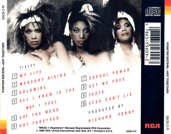Pointer Sisters : Hot Together (CD, Album)