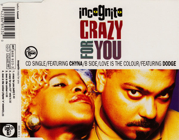 Incognito : Crazy For You (CD, Maxi)