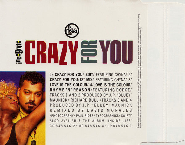 Incognito : Crazy For You (CD, Maxi)