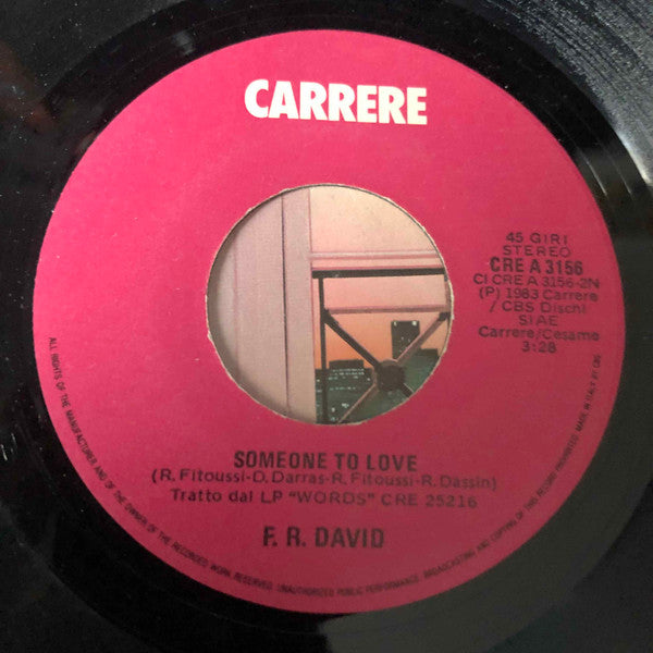 F.R. David : Pick Up The Phone (7")
