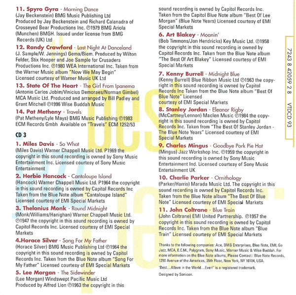 Various : The Best Jazz...Ever! (3xCD, Comp)