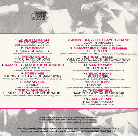 Various : 60's Smash Hits (CD, Comp)