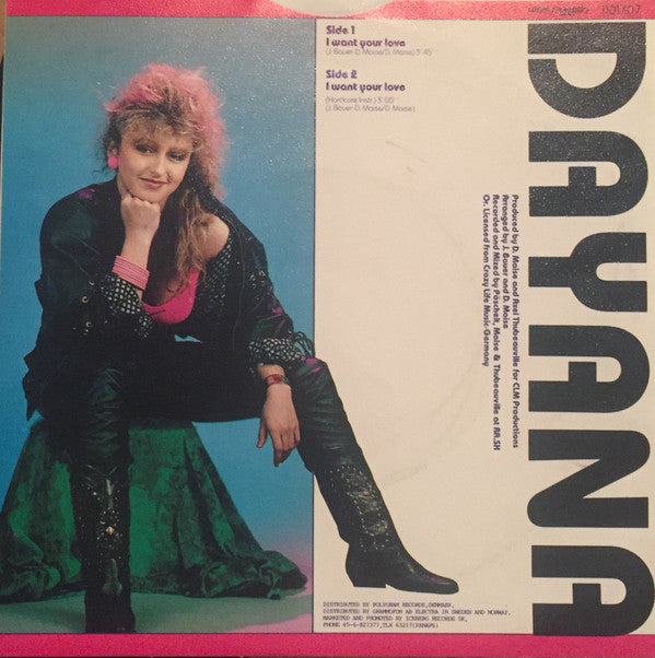 Dayana : I Want Your Love (7", Single)