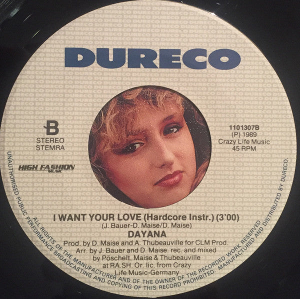 Dayana : I Want Your Love (7", Single)