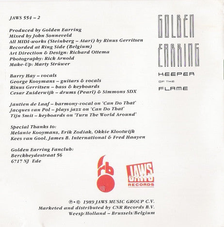 Golden Earring : Keeper Of The Flame (CD, Album)