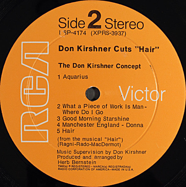 The Don Kirshner Concept : Don Kirshner Cuts "Hair" (LP, Album, Roc)