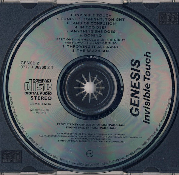 Genesis : Invisible Touch (CD, Album, RE)
