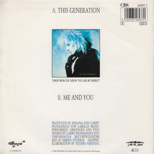 Ivana Spagna : This Generation (7", Single)