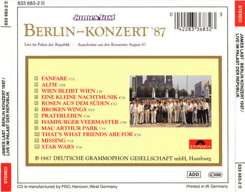 James Last : Berlin Konzert 1987 / Live Im Palast Der Republik (CD, Album)