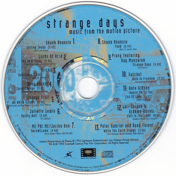 Various : Strange Days (Music From The Motion Picture) (CD, Comp)