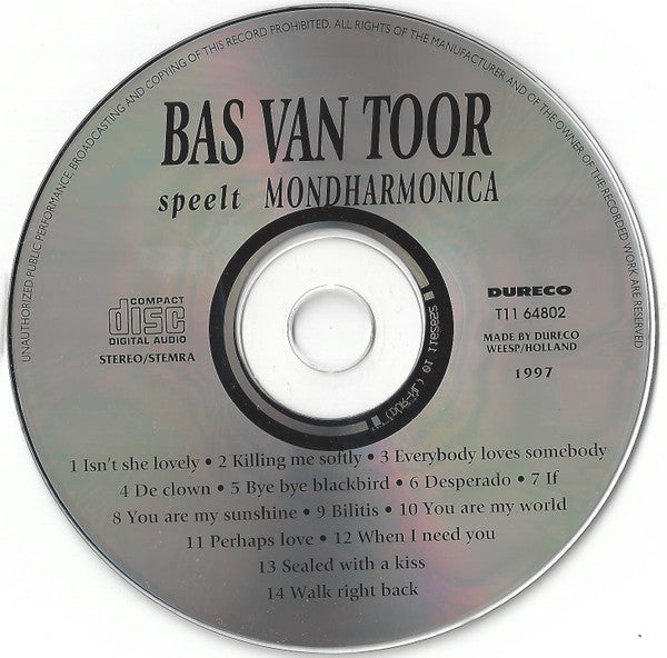 Bas van Toor : Speelt Mondharmonica (CD)