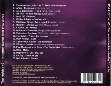 Jochen Miller : The Matrixx #2 (CD, Mixed)