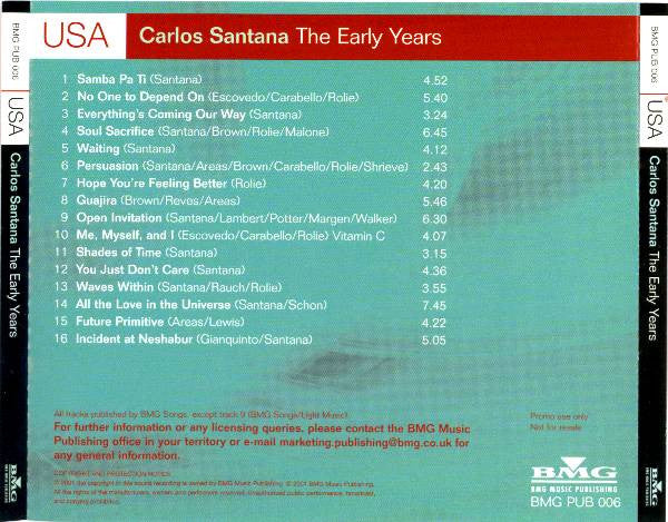 Carlos Santana : The Early Years (CD, Comp, Promo)