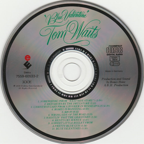 Tom Waits : Blue Valentine (CD, Album, RE)