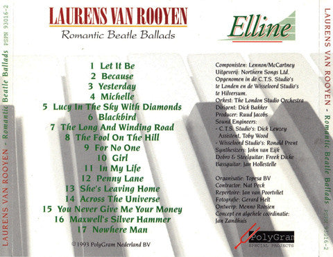 Laurens Van Rooyen : Romantic Beatle Ballads (CD, Album)