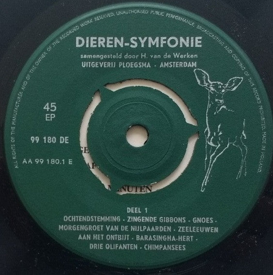 H. van de Werken : Dieren Symfonie (7")