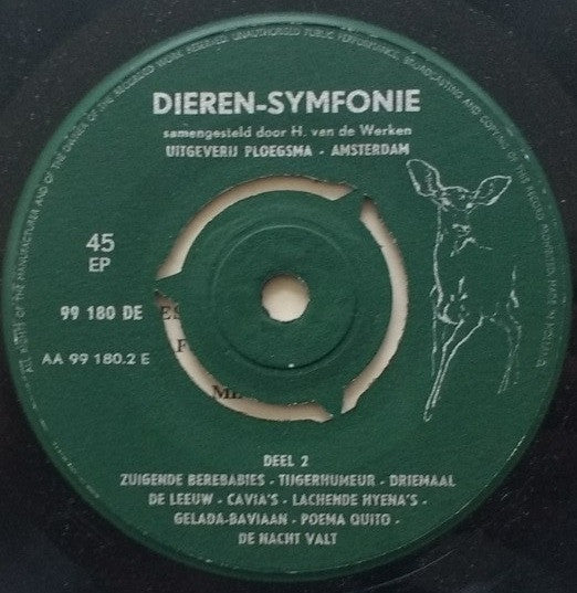 H. van de Werken : Dieren Symfonie (7")