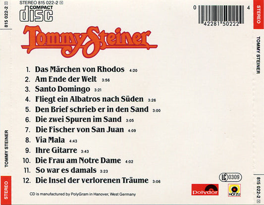 Tommy Steiner : Tommy Steiner (CD, Album)
