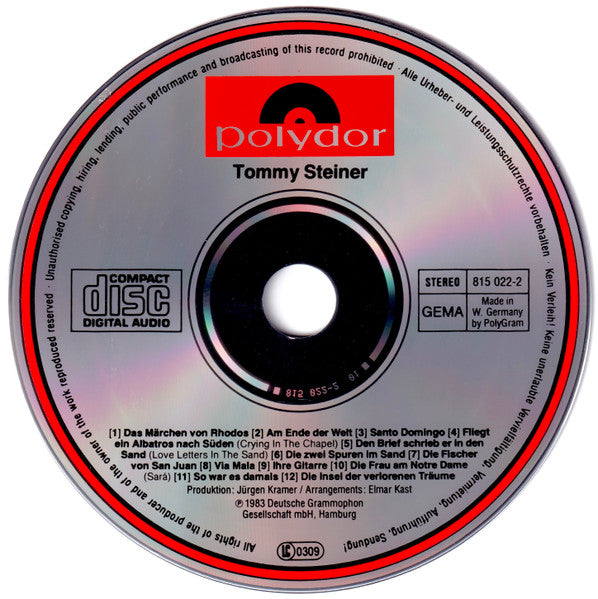 Tommy Steiner : Tommy Steiner (CD, Album)