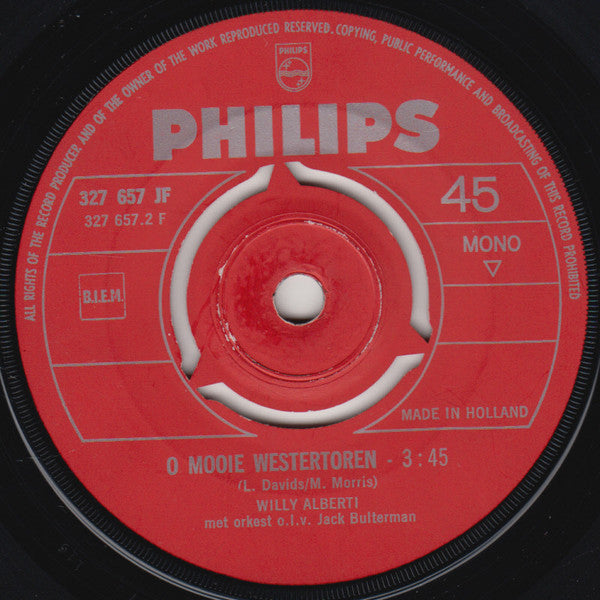 Willy Alberti : Zondag In Amsterdam = Sonntag In Amsterdam (7", Single, Red)