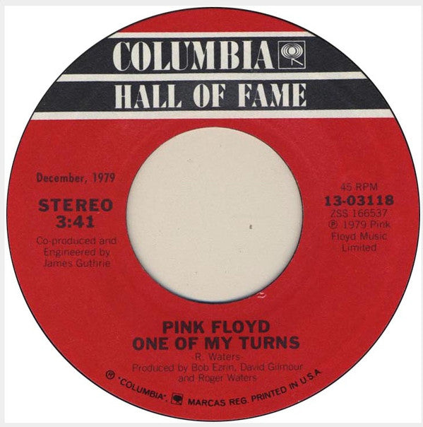 Pink Floyd : Another Brick In The Wall (Part II) / One Of My Turns (7", Single, RE)