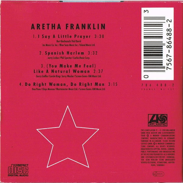 Aretha Franklin : I Say A Little Prayer / Spanish Harlem / (You Make Me Feel) Like A Natural Woman / Do Right Woman, Do Right Man (CD, Mini, Single)