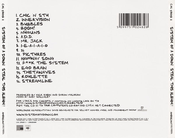 System Of A Down : Steal This Album! (CD, Album)