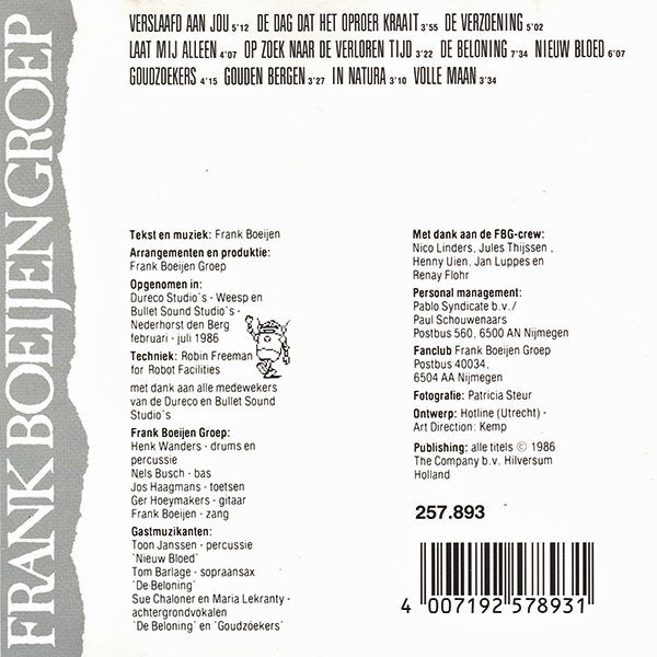 Frank Boeijen Groep : In Natura (CD, Album, RP)