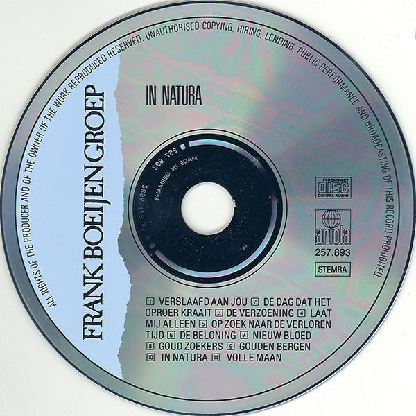 Frank Boeijen Groep : In Natura (CD, Album, RP)