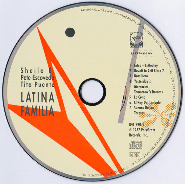 Sheila E., Pete Escovedo, Tito Puente : Latina Familia (CD, Album)