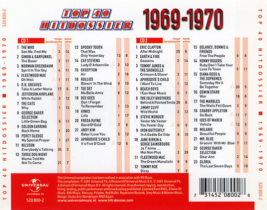 Various : Top 40 Hitdossier 1969-1970 (2xCD, Comp)