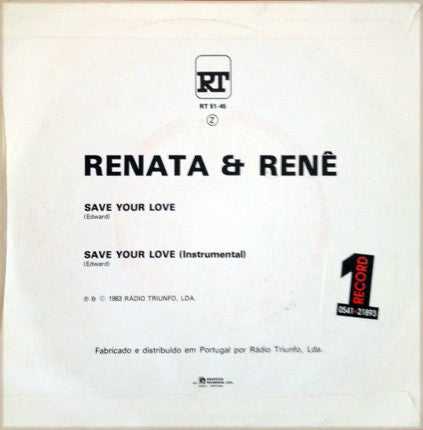 Renée & Renato : Save Your Love (7", Single)