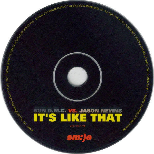 Run-DMC vs. Jason Nevins : It's Like That (CD, Single)