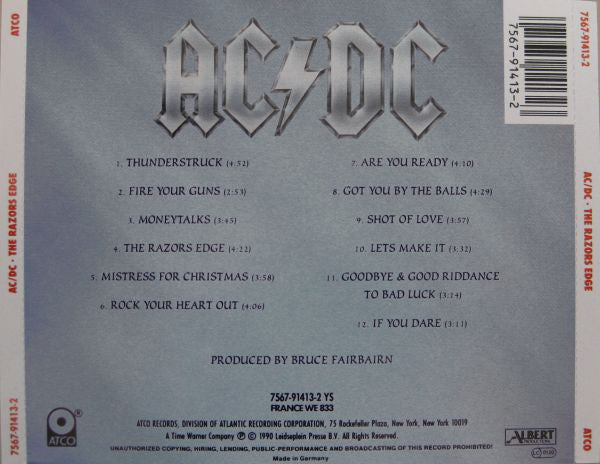 AC/DC : The Razors Edge (CD, Album)