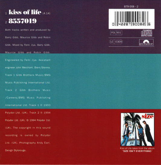Bee Gees : Kiss Of Life (CD, Single)