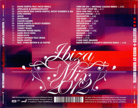 Cathy Guetta & David Guetta : F*** Me I'm Famous! - Ibiza Mix 2012 (CD, Comp, Mixed)