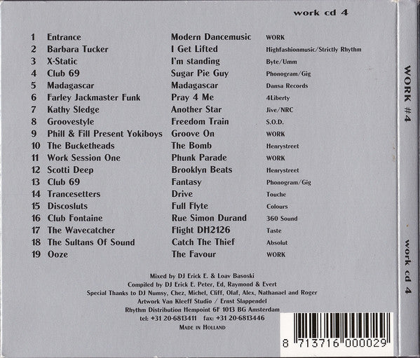 Olav Basoski & Erick E : Work #4 (CD, Comp, Mixed, Sil)