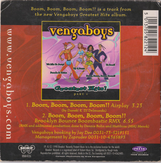 Vengaboys : Boom, Boom, Boom, Boom!! (CD, Single)