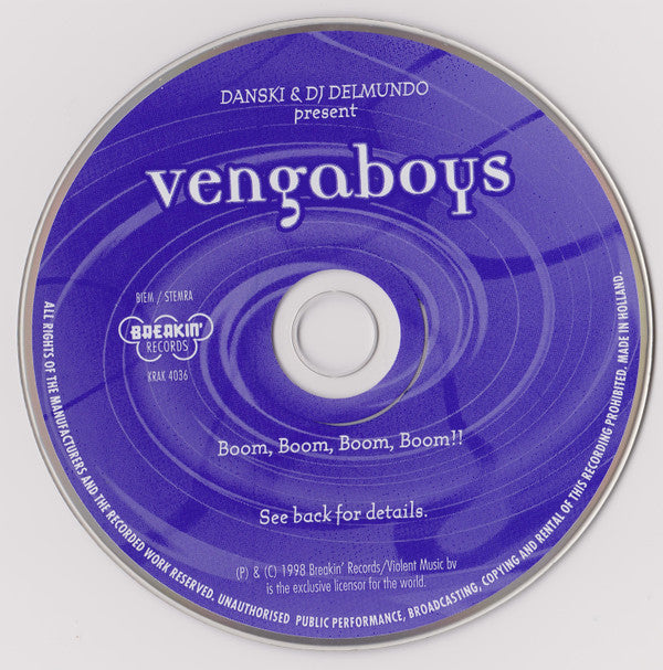 Vengaboys : Boom, Boom, Boom, Boom!! (CD, Single)