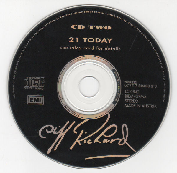 Cliff Richard : The CD Collection 2 - Listen To Cliff & 21 Today (2xCD, Album, Comp, RM)
