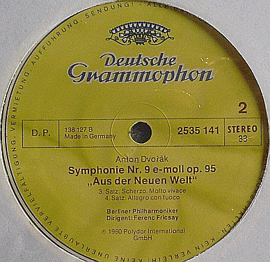 Antonín Dvořák, Berliner Philharmoniker, Ferenc Fricsay : Symphonie Nr. 9  "Aus Der Neuen Welt" (LP, Album)