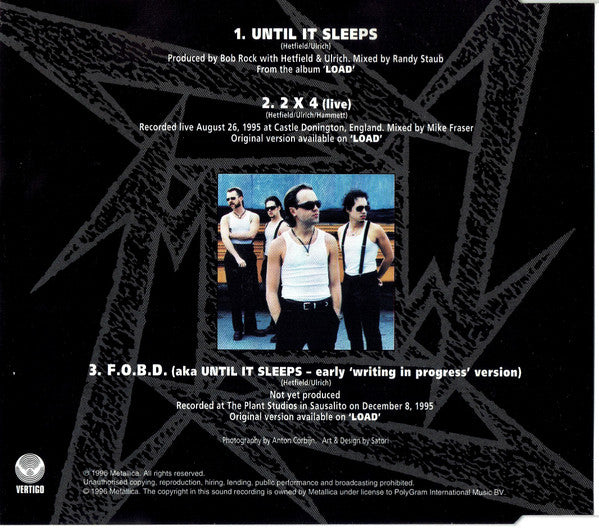 Metallica : Until It Sleeps (CD, Single, CD1)
